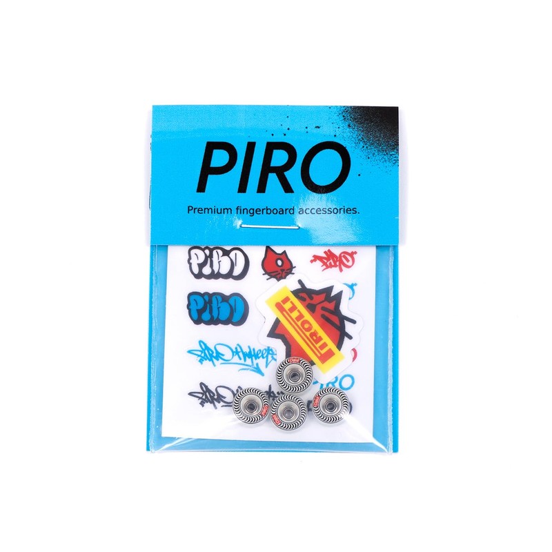 Piro Performance 65D Urethane Fingerboard Wheels (Perfomance White Swirl)
