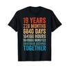 19 Years Anniversary Him Her Couple 19th Wedding T-Shirt