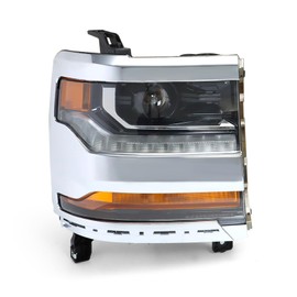 SEBLAFF Headlight for 2016 2017 2018 Silverado 1500 Headlamp Assembly Passenger Side Chrome Bezel GM2502451 | GM2503445 |