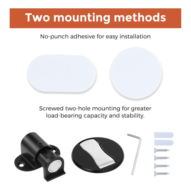 Invisible Magnetic Door Stopper, Adjustable & Floor Standing Door Stopper,