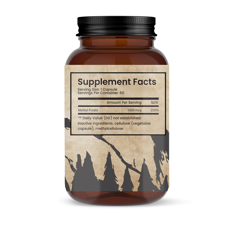 Teton Naturals METHYLFOLATE-1000-60 Cap Natural Wellness