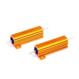 LM YN 50 Watt 10 Ohm 5% Wirewound Resistor Electronic Aluminium Shell Resistors Gold (Pack of 2)