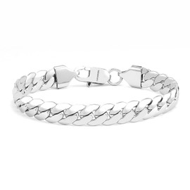 CaptainSteeL Cuban Bracelet for Men and Women, 7/7.5/8/9inch Stainless Steel Bracelet, Gold Plating/Stainless Steel Fashion Jewelry Bracelet, Holiday Gift with Flannel Bag