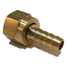 EDGE INDUSTRIAL 3/8" Hose ID to 1/2" 45° SAE/37° JIC Dual SEAT Female Flare Brass Swivel Connector Fuel/AIR/Water/Oil/Gas/WOG (Qty 01)