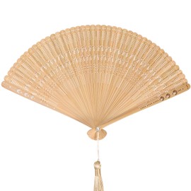 IMIKEYA Folding Hand Fan for Women: Wooden Bamboo Hand Fans Foldable Vintage Fan Handheld Foldable Fans for Party Festival Wedding