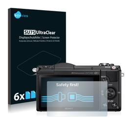 Savvies 6 Pack Screen Protector compatible with Sony Alpha 5000 (DSLR-A5000) Protection Film Clear
