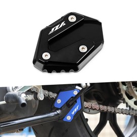 Modeer Motocycle Kickstand Shoe Compatible with YZF R3 2015-2025, YZF R7 2022-2025, YZF R9 2025 2026 CNC Side Stand Enlarge Extension Pad yzf Accessories (black)