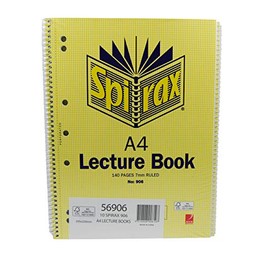 Spirax 906 Lecture Book Side Opening, A4, 140 Page