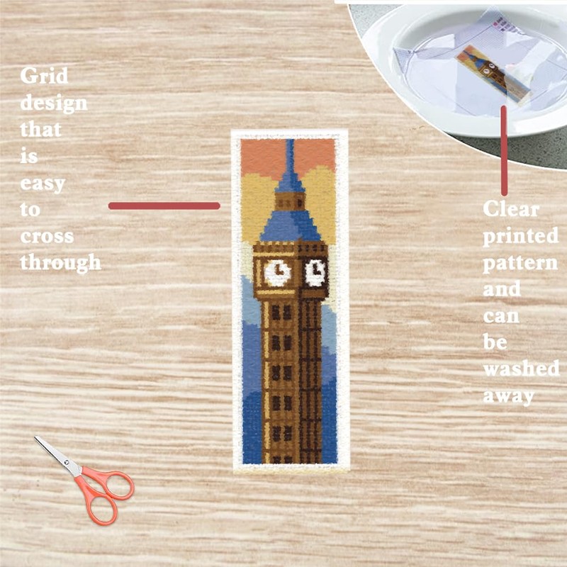 FREEBLOSS 6 Set Bookmark Cross Stitch Kits Stitch Bookmark Cross