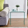 Bedside Table,Glass Nightstand Table (20x20x19) Clear
