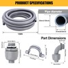 Wocloer 3/4 inch 150 Foot Liquid-Tight Conduit and Connector Kit,