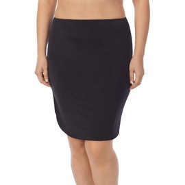 Jones NY Women's Silky Touch 23 Anti-Cling Knee Length Half Slip, Black, L