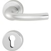 Hoppe Tokyo Door Handle Set with Rosette PZ Cylinder, Silver