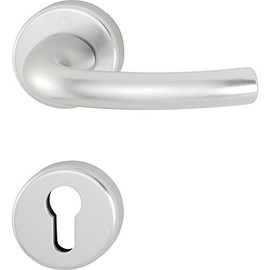 Hoppe Tokyo Door Handle Set with Rosette PZ Cylinder, Silver Anodised 2951782