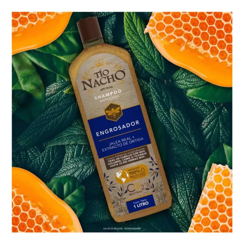 Shampoo Tío Nacho Engrosador Jalea Real en botella de 1L