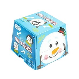 2 in 1 Peel and Reveal Christmas Pass the Parcel Game/Advent - Snowman/Penguin 3944