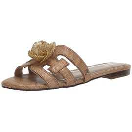 Sam Edelman Bay Flora Flat Sandal Buff Tan 8.5 Medium