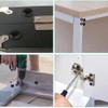 DCQQ 200 Pieces Plastic Fold Screw Snap Covers,Hinged Screw Cover