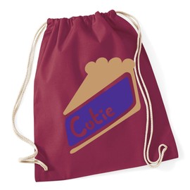 Hippowarehouse Cutie Pie Slice Drawstring Cotton School Gym Bag 37cm x 46cm, 12 litres