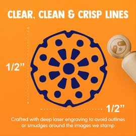 Mechanical Gear Cog Machine Wheel Rubber Stamp for Stamping Crafting Planners - 1/2 Inch Mini