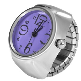 Finger Ring Watch, Fashion Jewelry Lady Girl Steel Round Finger Ring watcht Fits Most Women and Men (3#)