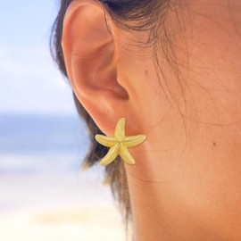 Starfish Earrings for Women Gold Shell Stud Earrings Seashell Earings Beachy Ocean Jewelry Beach Vacation Outfits Summer Dress for Women