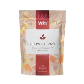 Glow Eterno Colágeno Marino y Bovino Hidrolizado  Biotina  Ácido Hialurónico  Vitamina E, Cabello Y Uñas Fuertes Sabor Frutos Rojos Laboratorios Whl  