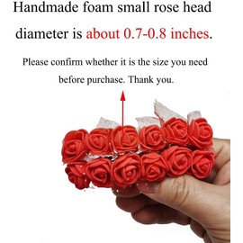 144pcs Mini Fake Lace PE Rose Foam Flower Heads Bouquet Artificial Roses For Home Decor Scrapbooking DIY Wreath ArtificiaL Flowers Wedding Flowers Accessories Make Bridal Hair Clips (Blush Pink)