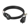 FIRMERST 1875W Flat Plug Extension Cord 3 Feet 14 AWG