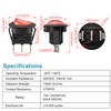 Heschen Red Round Rocker Switch Round ON-Off SPST 3 Terminals
