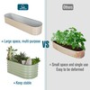 MFSTUDIO Galvanized Raised Garden Bed Kit Outdoor Planter Raised Beds