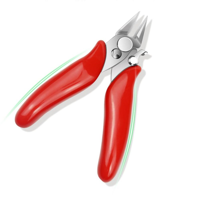 6 Pcs Wire Cutter, 3.5inch Spring-Loaded Cutting Pliers Micro Flush