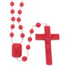 Plastic Rosary with Red Beads 100 Pack