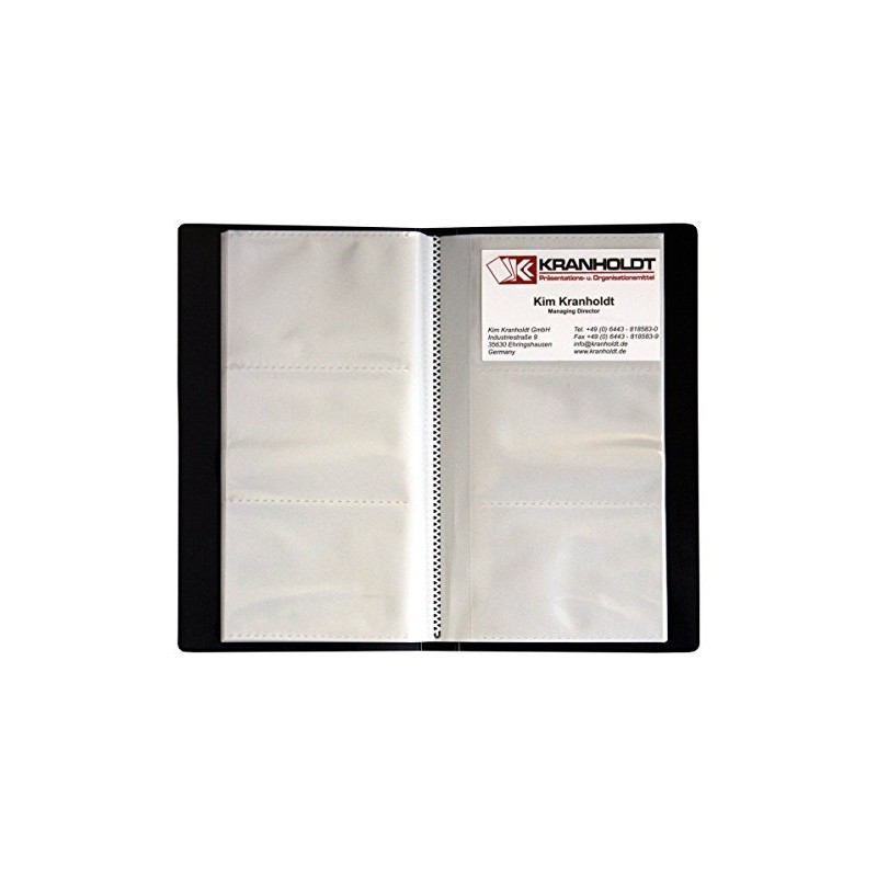 Exxo by HFP Business Card File with Document Wallets 210x120mm