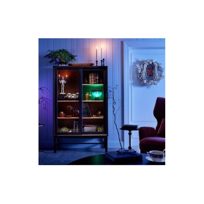 Haunted Living 16.5" Talking Lighted Animatronic Skeleton Tabletop Decoration