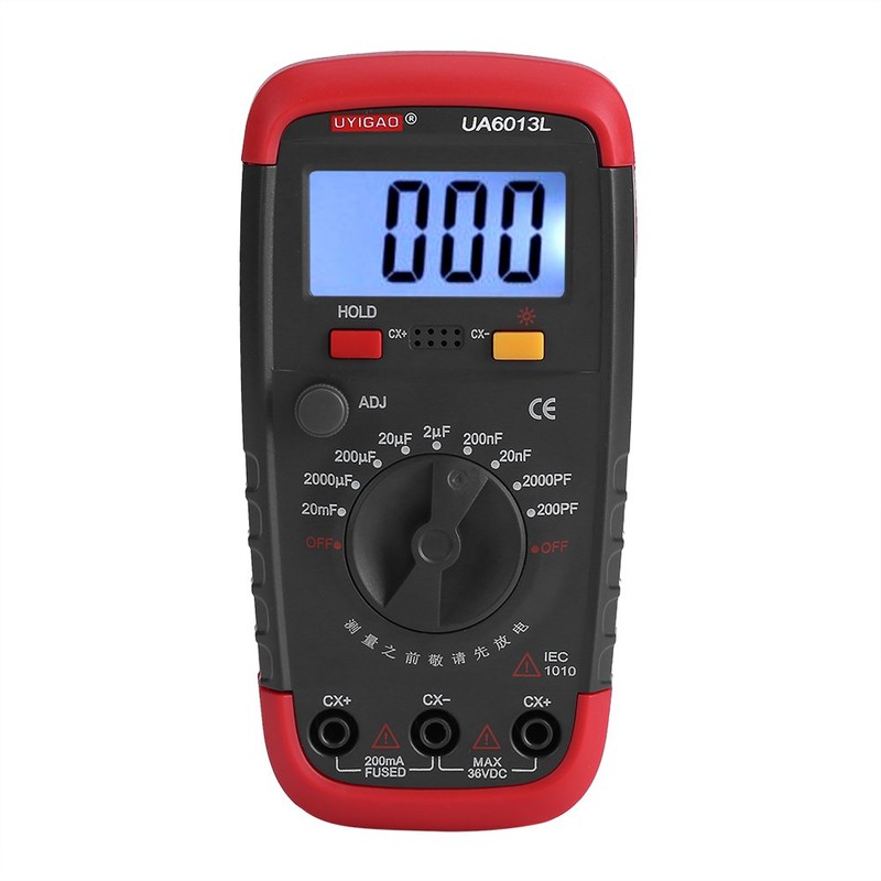 Medidor de Capacitancia Condensador de Capacitancia con Pilas Digital Tester