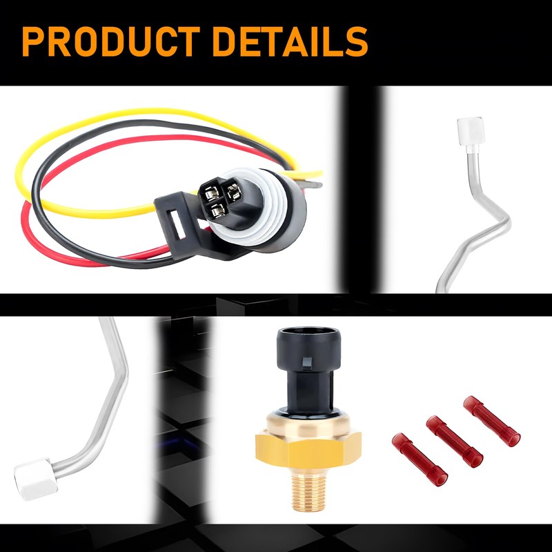 Gagsu Exhaust Back Pressure EBP Tube Sensor and Wire 1C3Z9D477AA