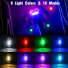 4PCS Wireless LED Strobe Lights with Remote Control, 8 Colors