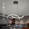 Viruhaka Modern LED Pendant Light Fixture,Black Contemporary Ceiling Hanging Fixture