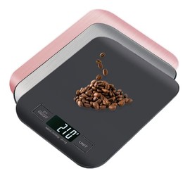 Dejaf Digital Kitchen Scale 5kg/1g Food Scale with Backlit LCD Display and Tare Function Stainless Steel Multi-Function Scale for Food/Kitchen/Oven/Weight/Coffee Scales (5kg Black)