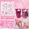 Sliver Pink Junk Case Charms with Bedazzled Kit Y2K Junk