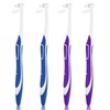 WLLHYF 4 Pcs Tuft Toothbrush Tufted Brush, Interspace Toothbrushes End-Tuft