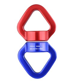 Azarxis 30 kN Tree Swing Swivel Spinner, Safest Rotational Climbing Rope Devices Hanging Hook Accessory for Children’s Web Tree Swing Setting, Aerial Silks Dance (Red + Blue)