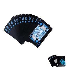 ALLVD Black Playing Cards Black Waterproof Card Game Magic Friends Party Table Game Decor