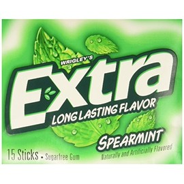 Extra Sugar Free Gum, Spearmint, 15 Stick (pack of 20)