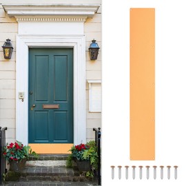uxcell Door Kick Plate, 6 x 34 Inches Anodized Aluminum Kick Plate Door Plate, 1.5mm (1/16 Inch) Thickness, for Exterior Front Door or Back Door, Gold (Single Pack)