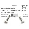 FAS (10) 5/16 x 1" 316 Stainless Steel Hex Head