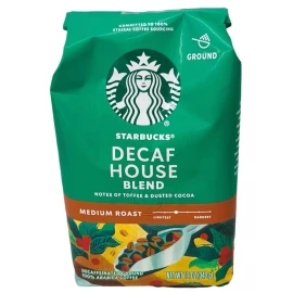 Starbucks House Blend Decaf Medium Roast Ground Coffee 12 oz