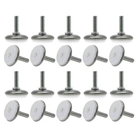 20-Pack M8 x 20mm Screw-On Furniture Leveling Feet Adjustable Leveler Floor Protector for Home Furniture Desk Table Sofa Chair Legs