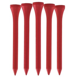 TH Golf Bamboo Golf Tees 70mm | Pack of 50 & 100 | Multiple Colour Options | Premium Eco Friendly Sustainable Durable Bamboo Golf Tees (Red, Pack of 50)